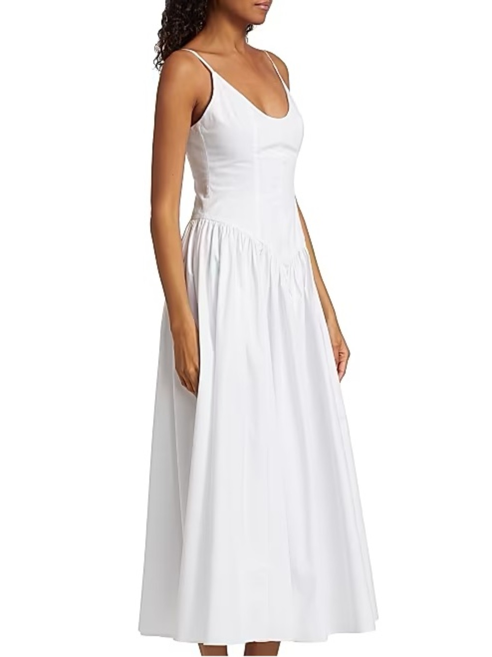 NWT Staud Dena Midi Dress White - Picture 9 of 16